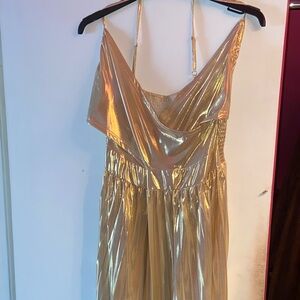 SHEIN Gold Metallic Dress